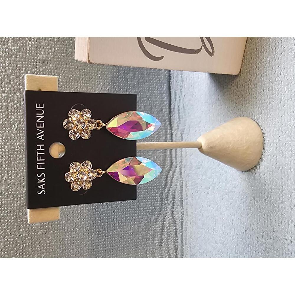 Saks Fifth Avenue Glamorous Crystal Drop Earrings